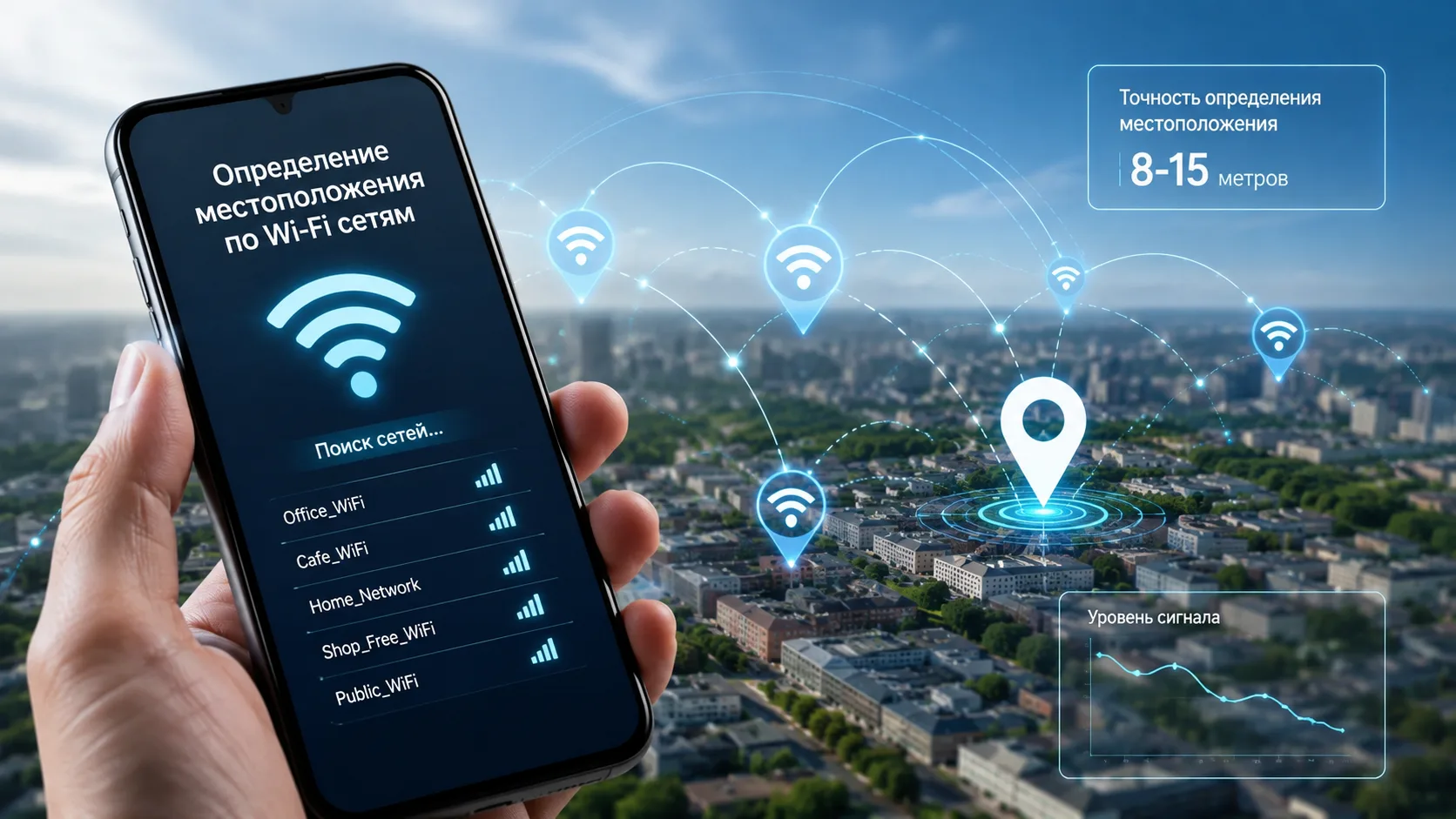 Определение местоположения по Wi-Fi сетям